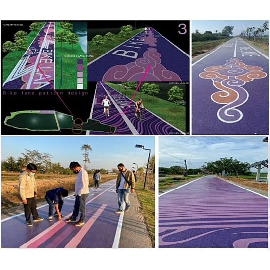 ออกแบบก่อสร้างสนามกีฬา พื้นพียู -บารมี - 3D design for Construction & Sport (ออกแบบงาน 3D ส...