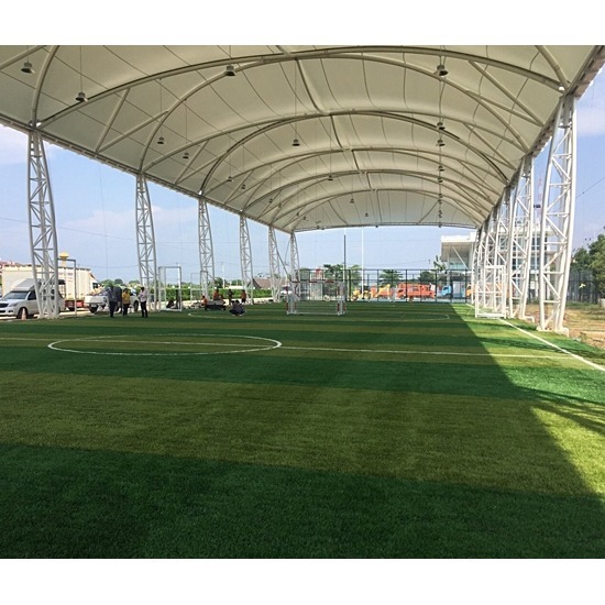 ออกแบบก่อสร้างสนามกีฬา พื้นพียู -บารมี - พื้นสนามฟุตซอล สนามฟุตบอล ปูหญ้าเทียม