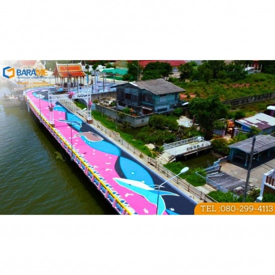 งานติดตั้งพื้น Cold Plastic PMMA พื้น Color Flake พื้นโพลีไวนิล โคลด์พลาสติก พีเอ็มเอ็มเอ พื้นโพลีไวนิล คละสีเคลือบแข็ง - บริษัท บารมี เทคโนโลยี คอนสตรัคชั่น จำกัด - งานติดตั้งพื้น PMMA พื้น Color Flake พื้นโพลีไวนิล 