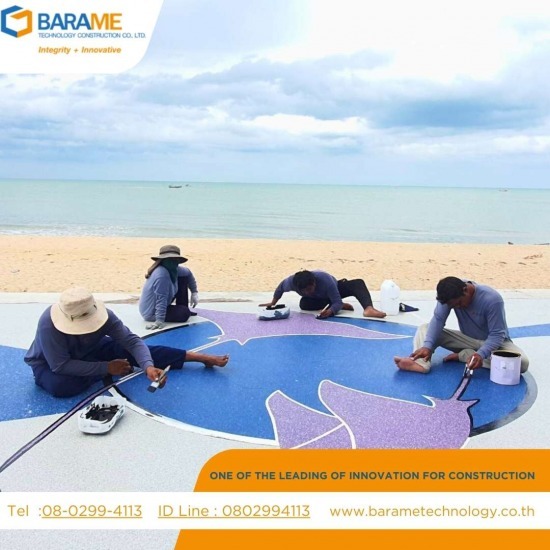 งานพื้นโพลีไวนิล คละสี เคลือบแข็ง (Poly Vinyl - Color Flake) - บริษัท บารมี เทคโนโลยี คอนสตรัคชั่น จำกัด - งานพื้นโพลีไวนิล คละสี เคลือบแข็ง (Poly Vinyl - Color Flake)  พื้นโพลีไวนิล คละสี เคลือบแข็ง  พื้นกันลื่นริมชายหาด  ติดตั้งพื้น Poly Vinyl - Color Flake  ผู้เชี่ยวชาญด้านการติดตั้งพื้น  พื้นตกแต่งริมทะเล 
