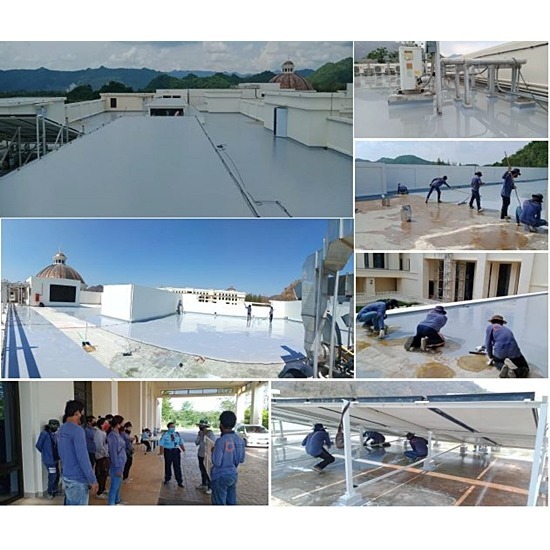 พื้นกันซึมดาดฟ้า Waterproofing - บริษัท บารมี เทคโนโลยี คอนสตรัคชั่น จำกัด - พื้นกัมซึมดาดฟ้า  Waterproofing  พื้นกัมซึมดาดฟ้า Waterproofing 